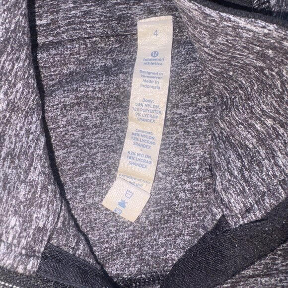 Lululemon Athletica Women's Run Your Heart Out Ruffle QuarterZip Black Gray 4 - Picture 9 of 13